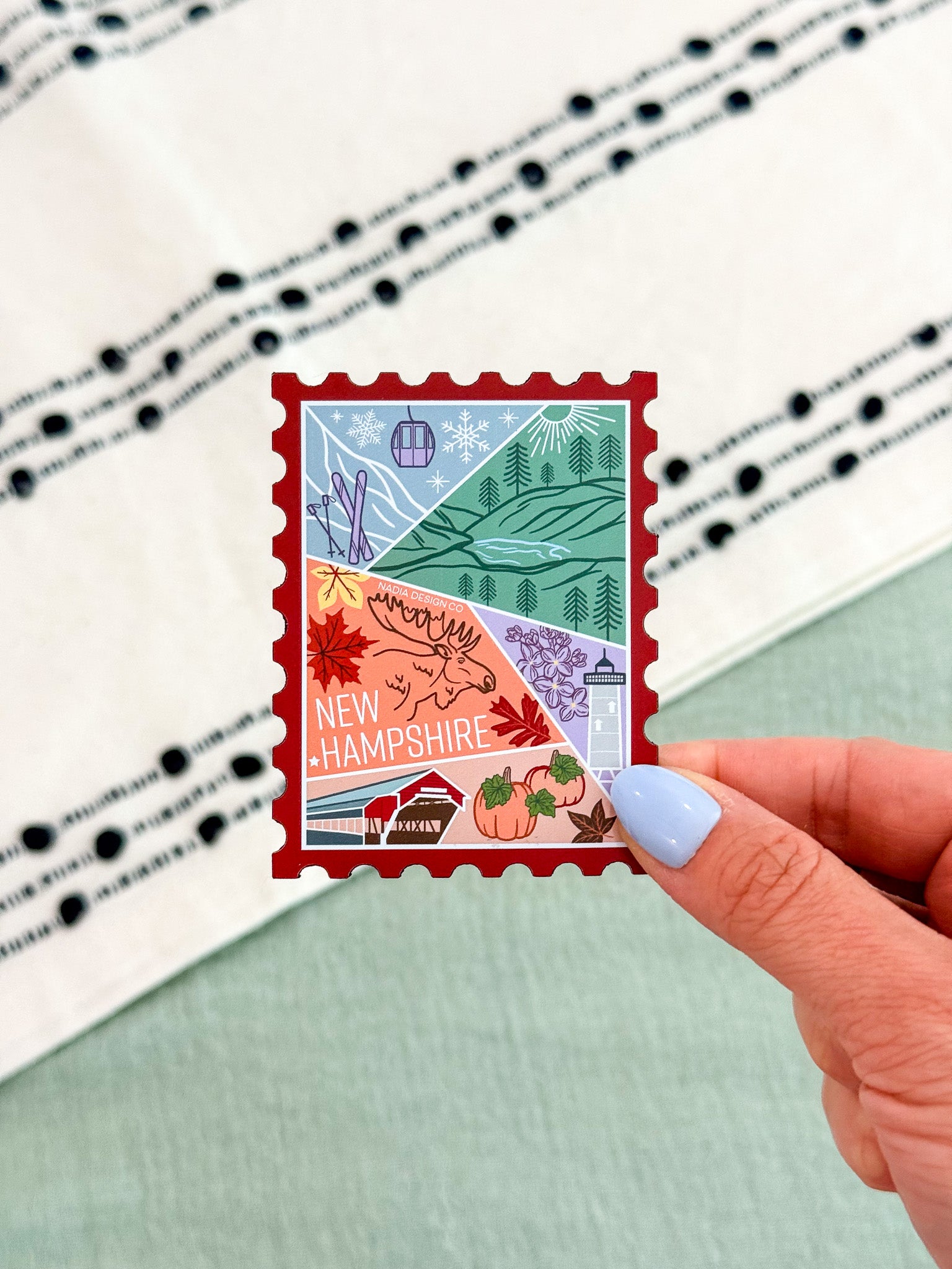 New Hampshire Stamp Magnet