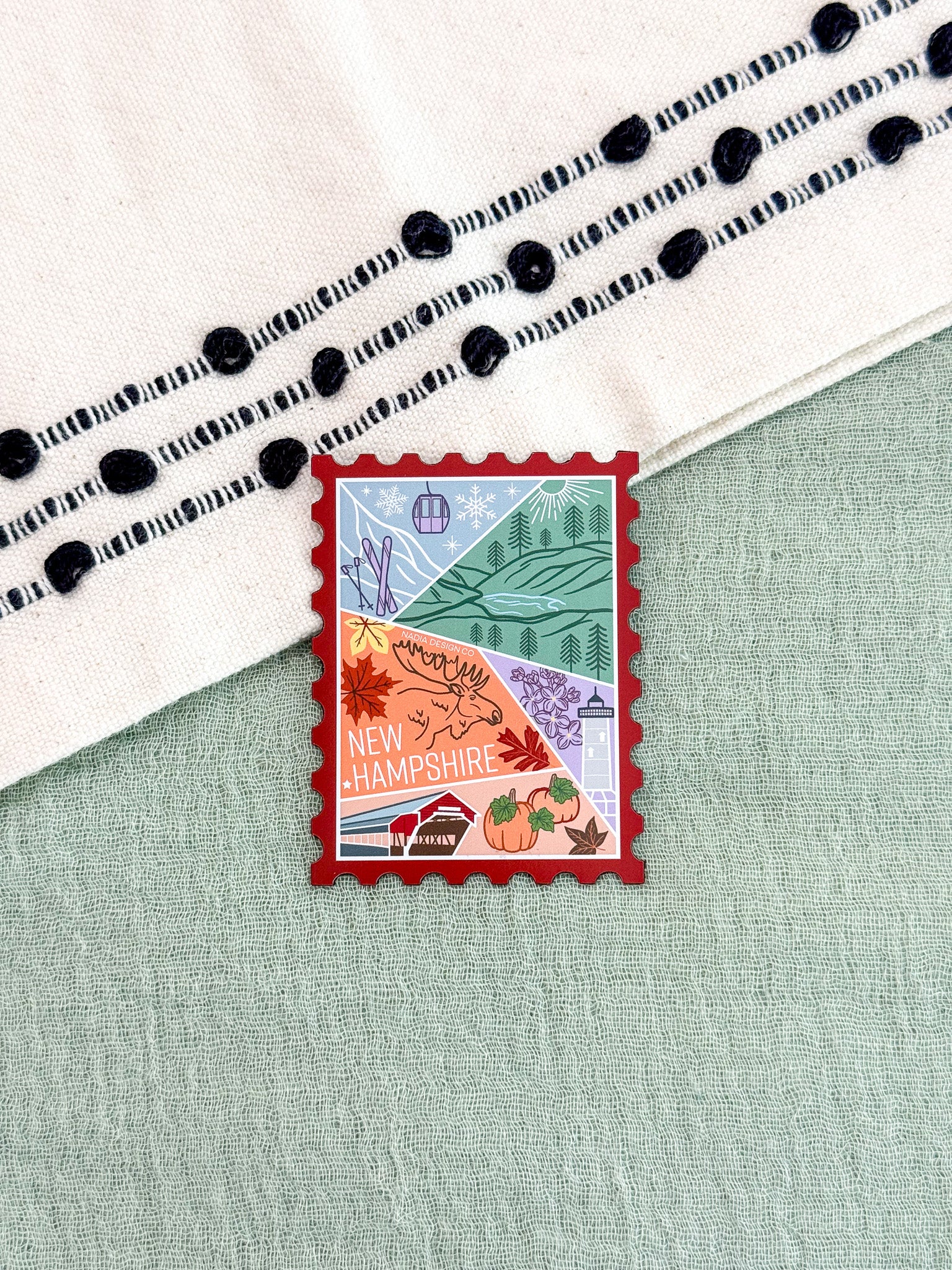 New Hampshire Stamp Magnet