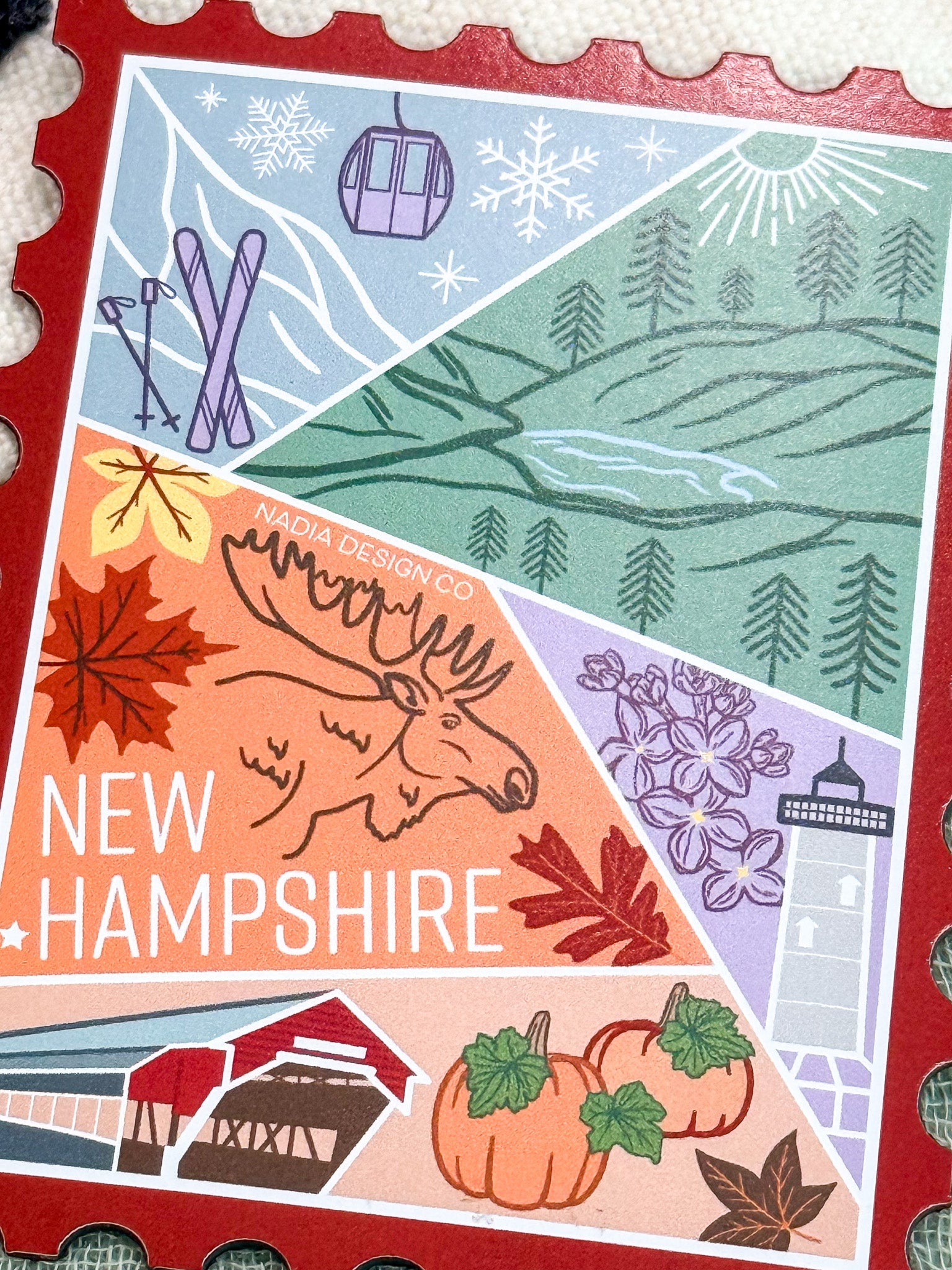 New Hampshire Stamp Magnet