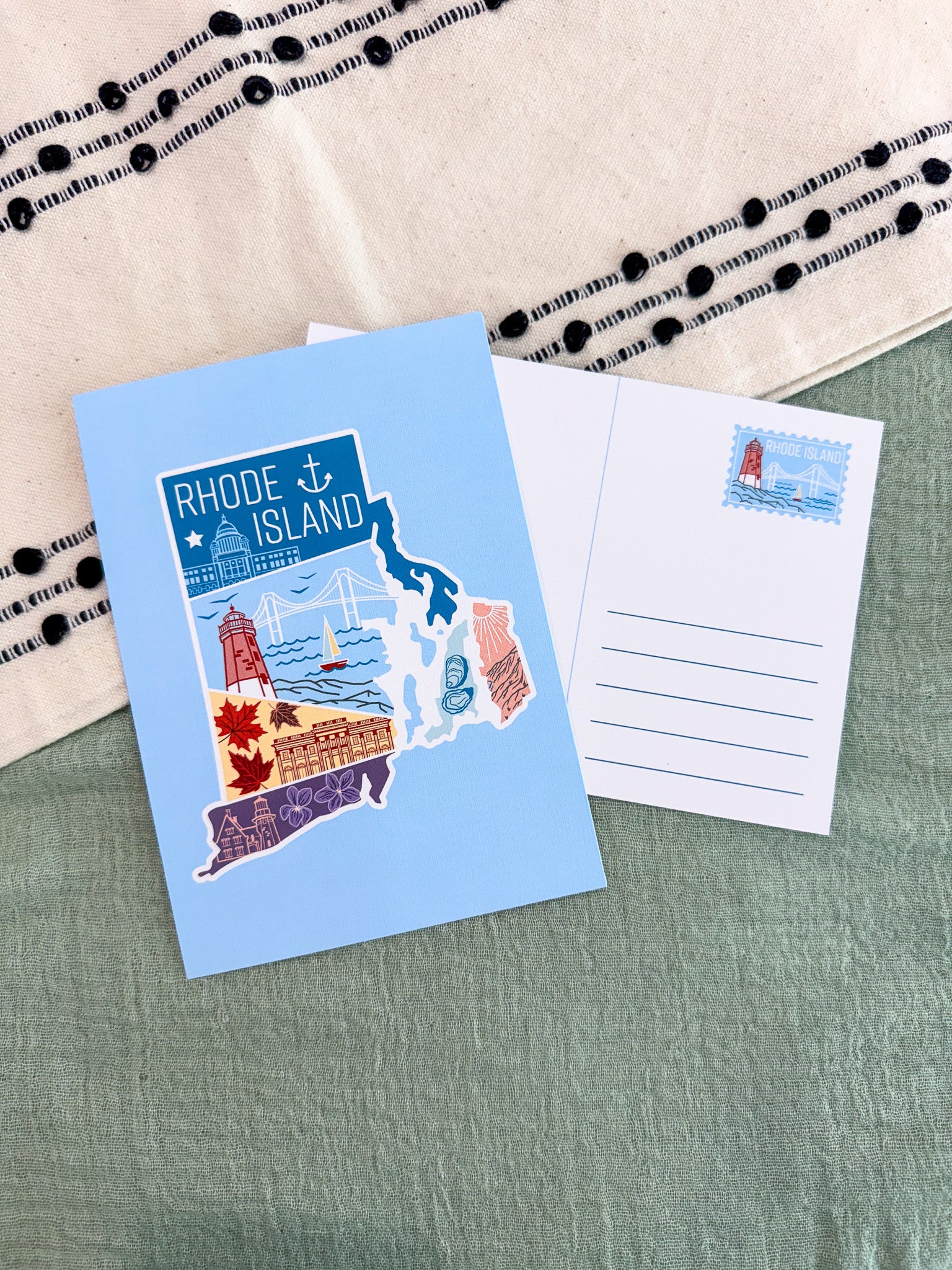 Rhode Island State Postcard