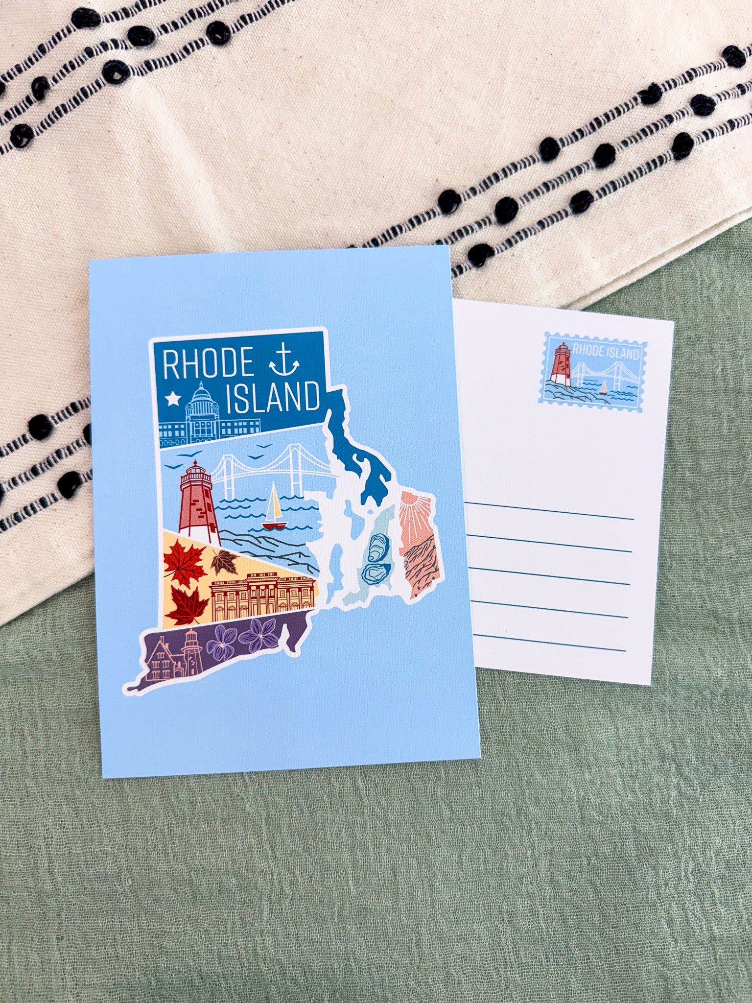 Rhode Island State Postcard