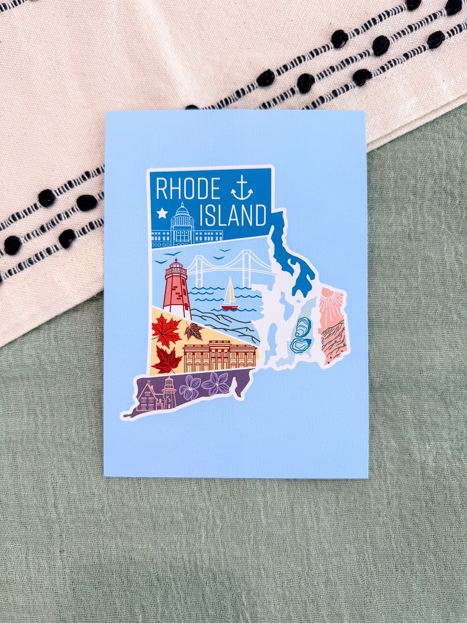 Rhode Island State Postcard