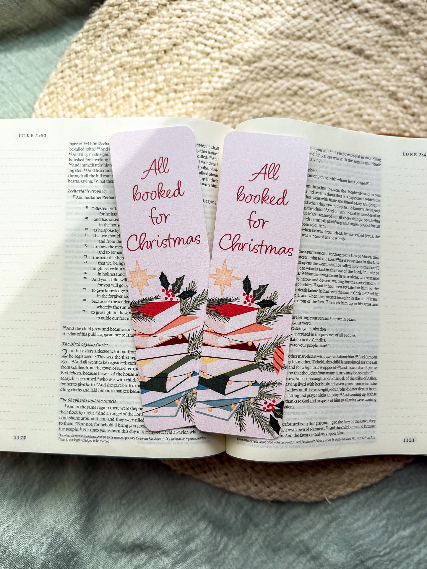 All booked for Christmas Bookmark