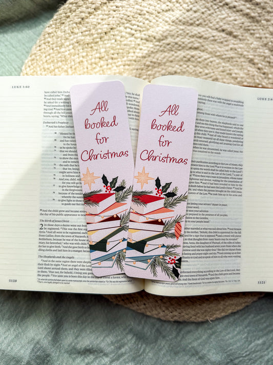 All booked for Christmas Bookmark