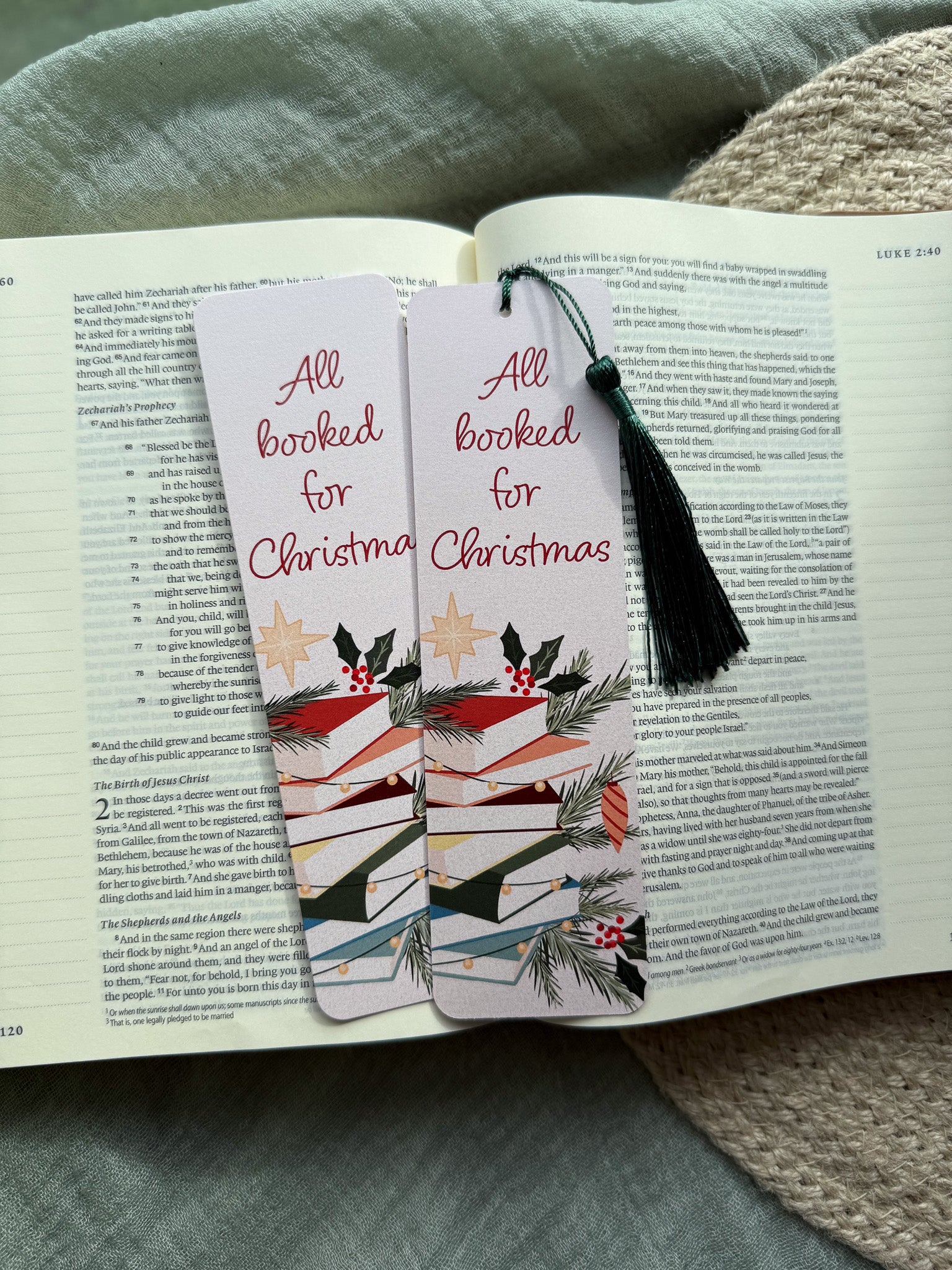 All booked for Christmas Bookmark