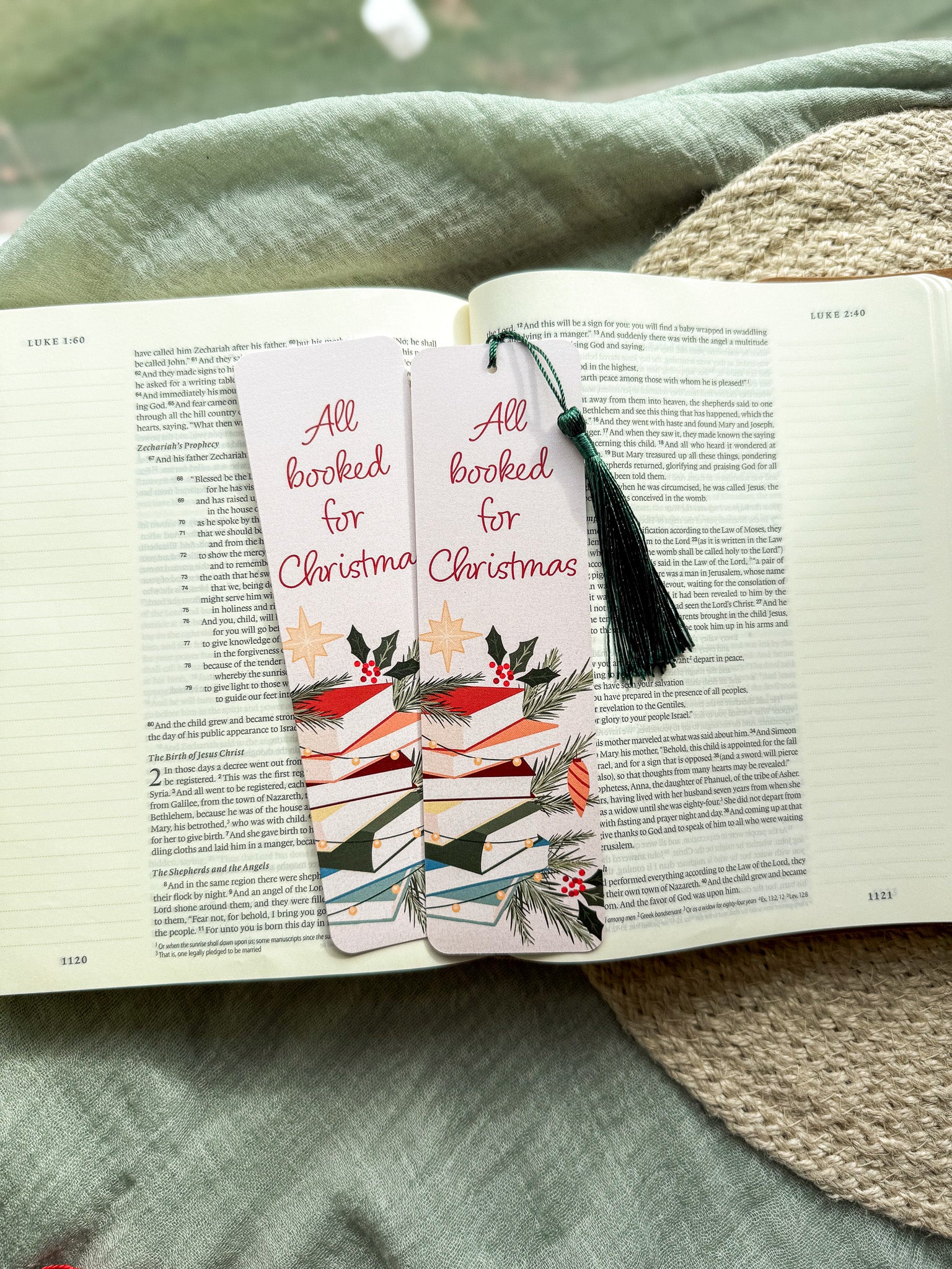 All booked for Christmas Bookmark