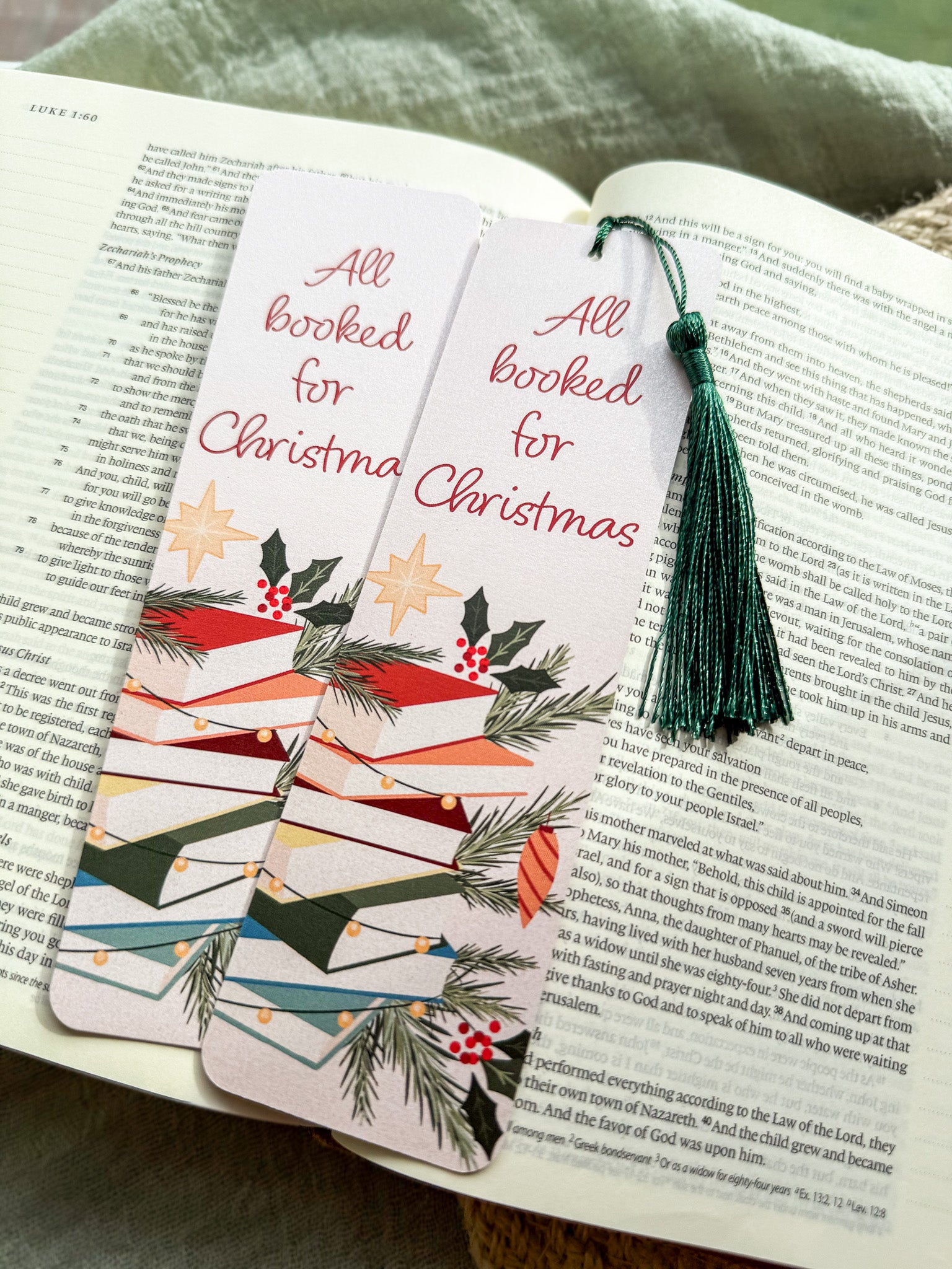 All booked for Christmas Bookmark