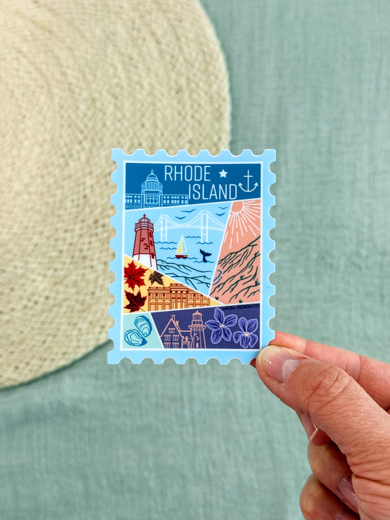 Rhode Island Stamp Sticker