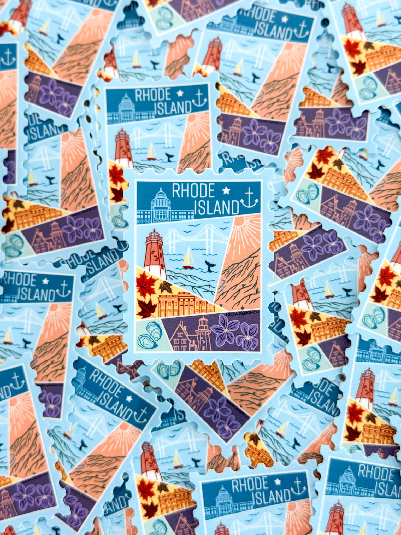 Rhode Island Stamp Sticker