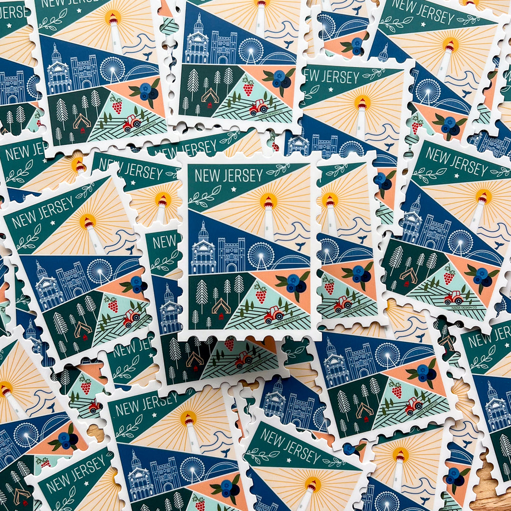 New Jersey Stamp Sticker