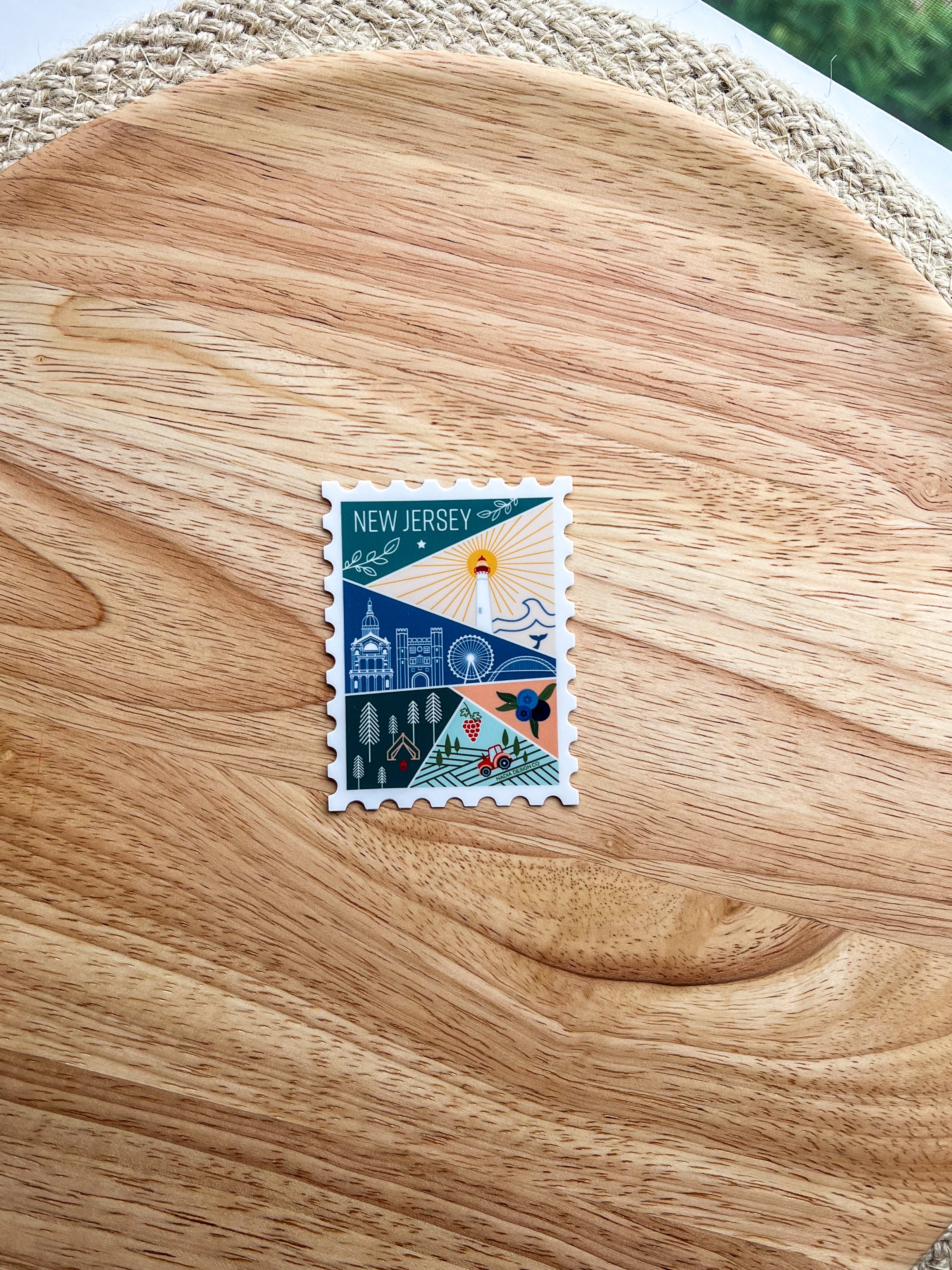 New Jersey Stamp Sticker