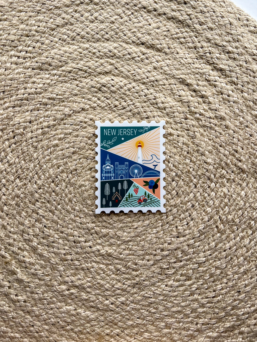 New Jersey Stamp Sticker