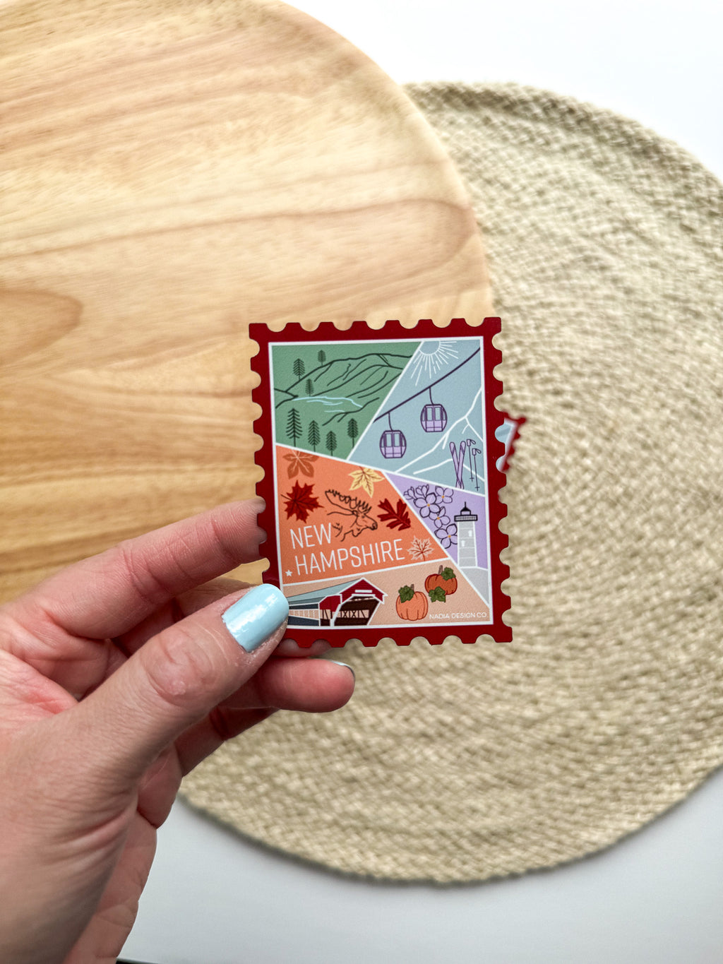 New Hampshire Stamp Magnet