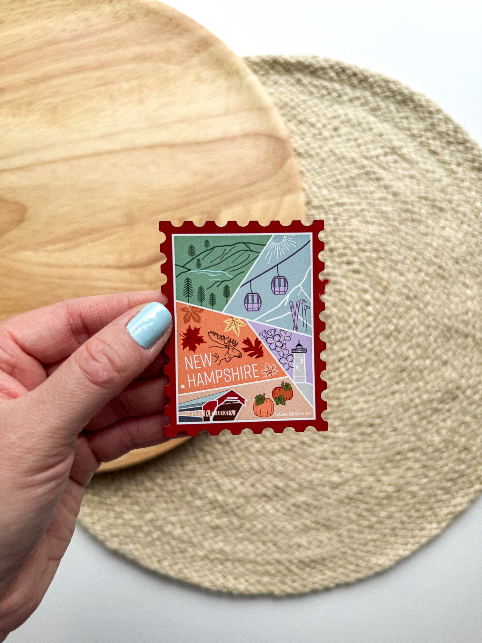 New Hampshire Stamp Magnet