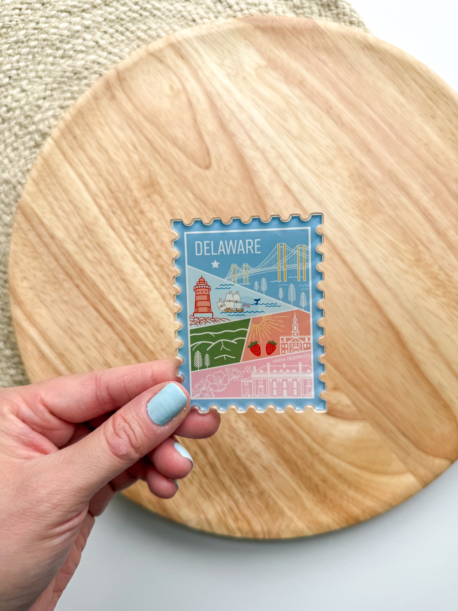 Delaware Acrylic Magnet