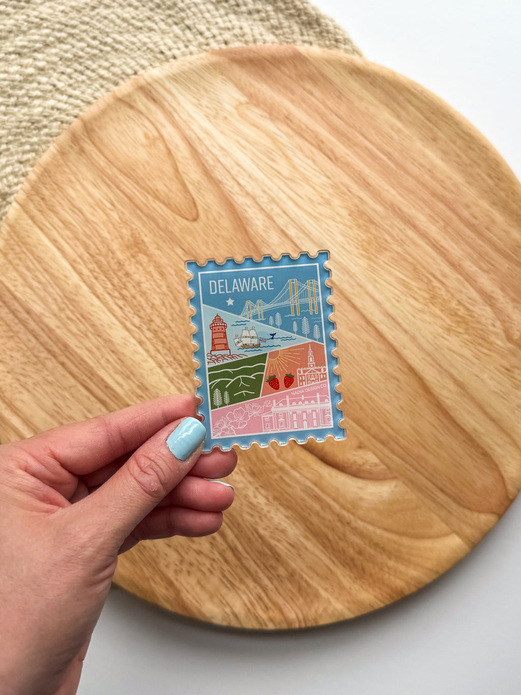 Delaware Acrylic Magnet