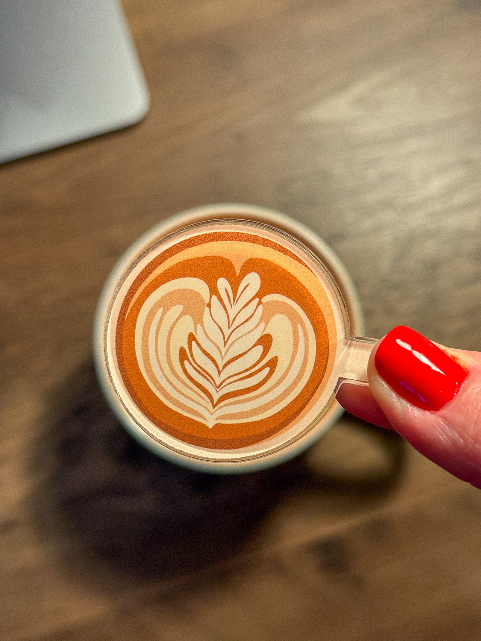 Cafe Latte Acrylic Magnet