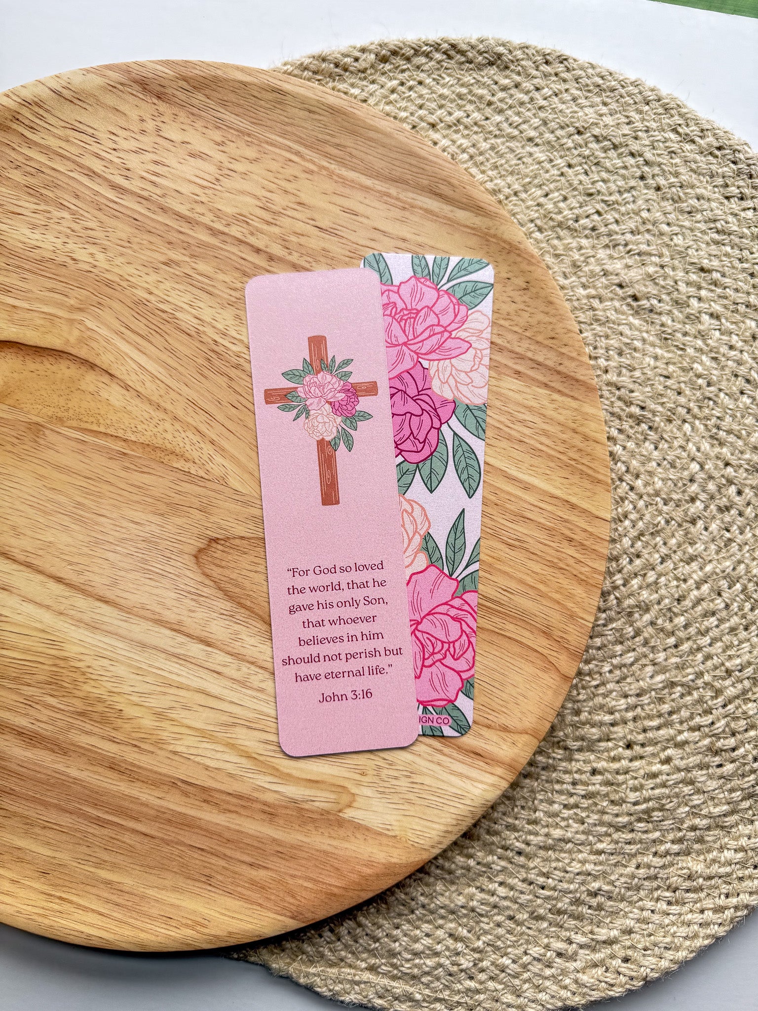 John 3:16 Floral Bookmark