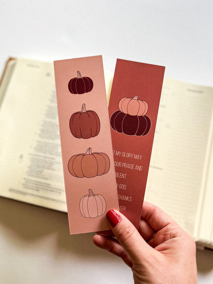 Pumpkin Psalm 30:12 Verse Bookmarks