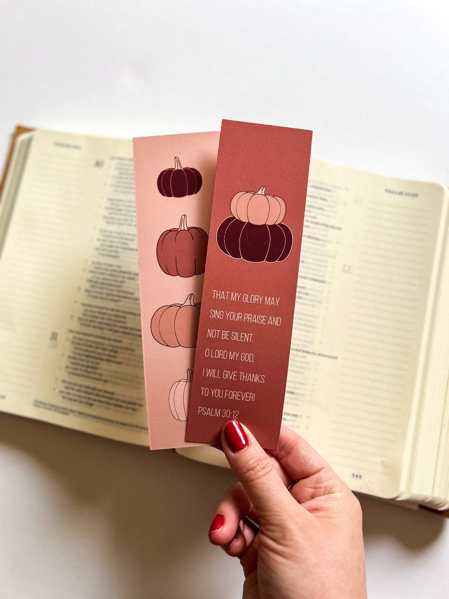 Pumpkin Psalm 30:12 Verse Bookmarks