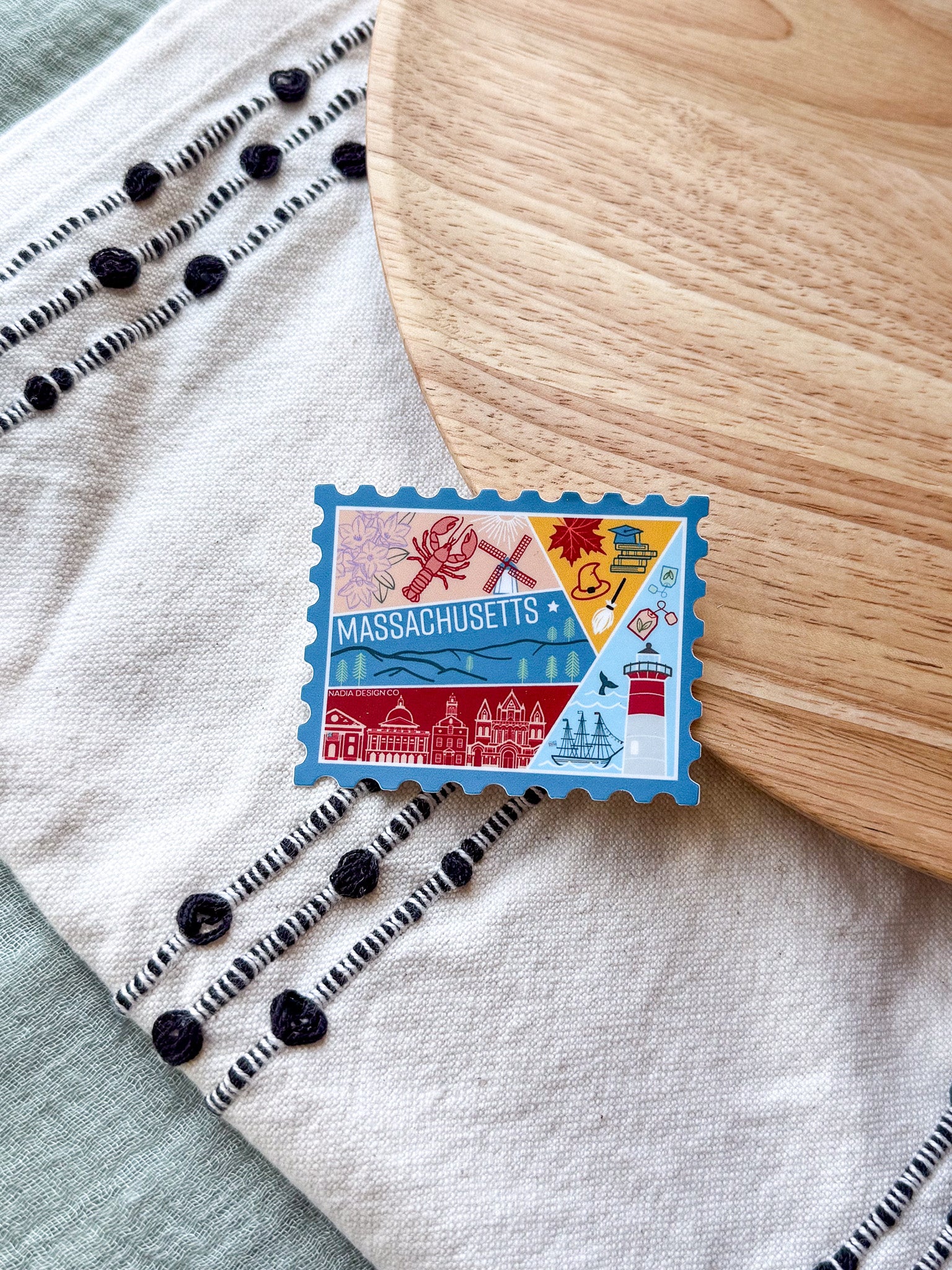 Massachusetts Stamp Sticker