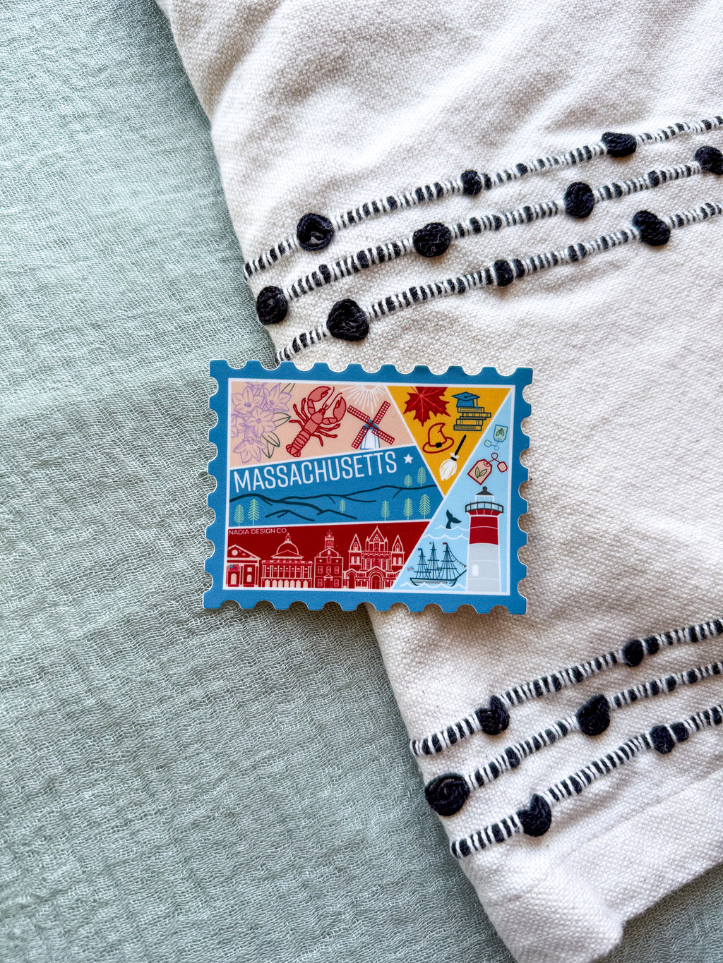 Massachusetts Stamp Sticker