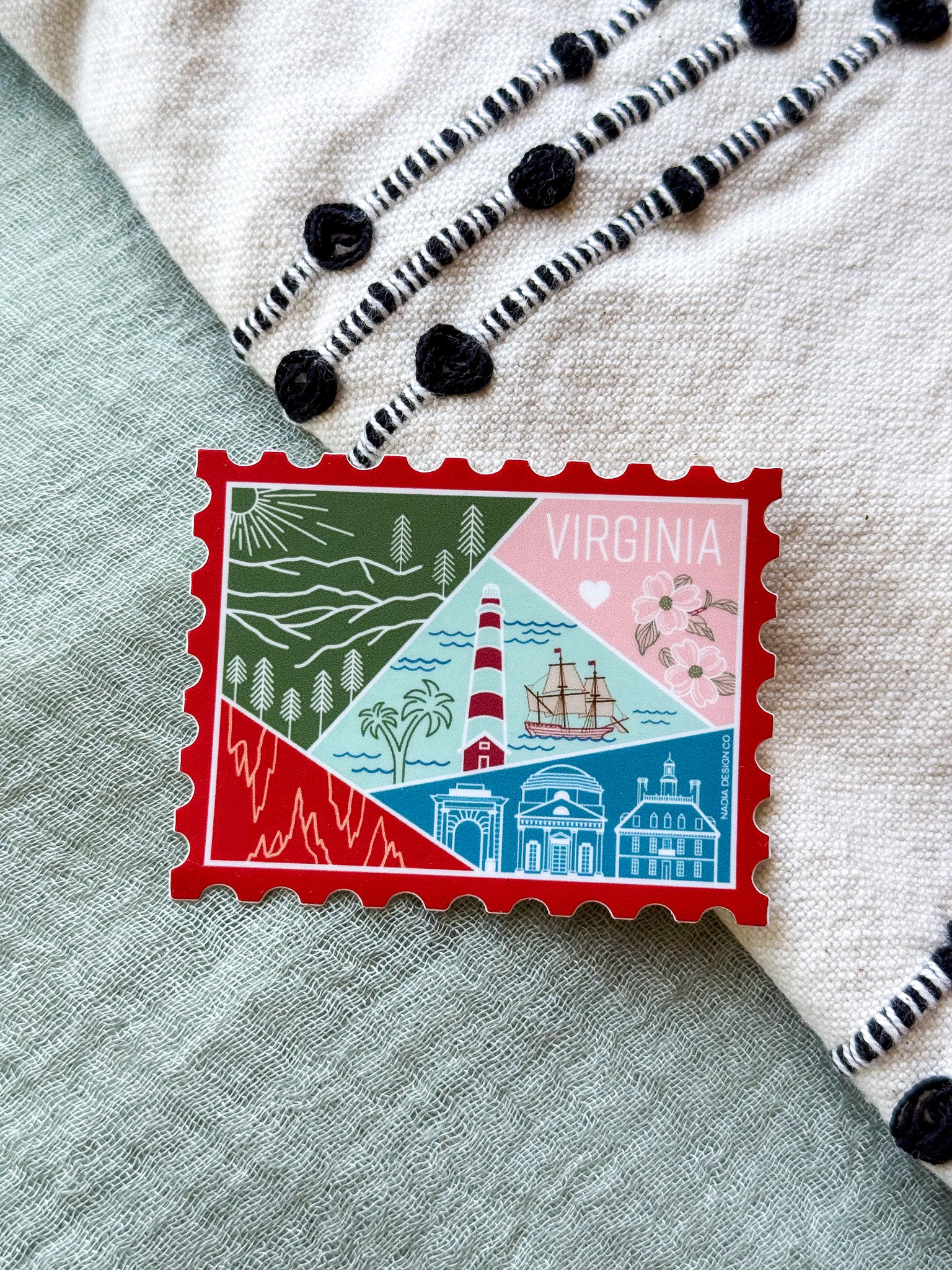 Virginia Stamp Sticker
