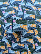 Colorful Washington-themed stamp sticker 