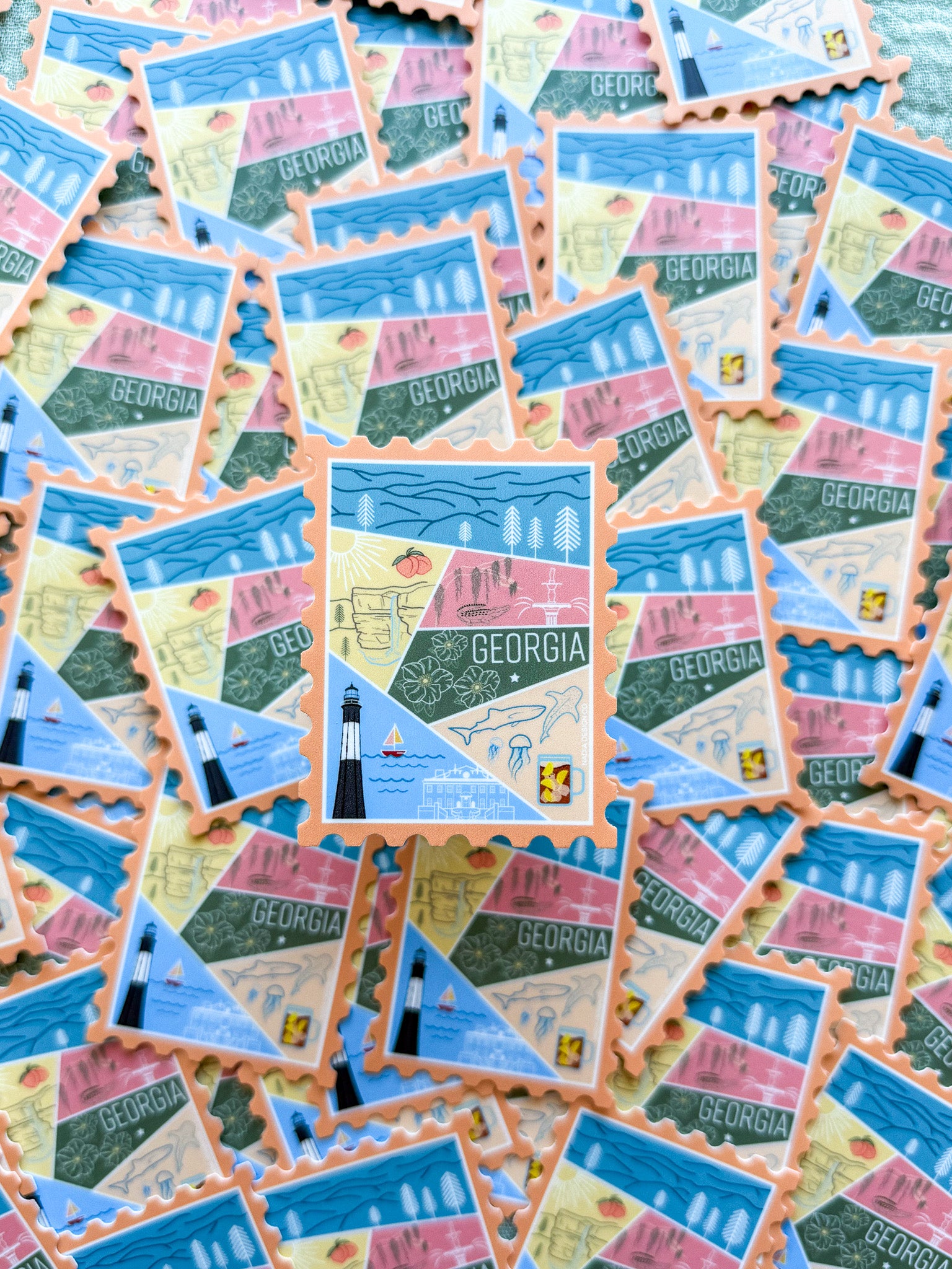 Georgia Stamp Sticker