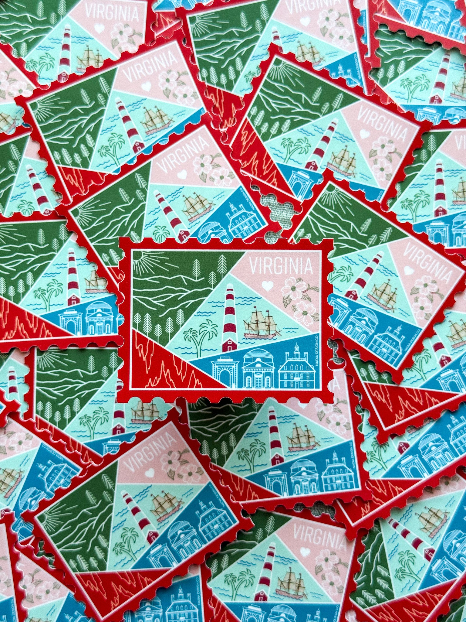 Virginia Stamp Sticker