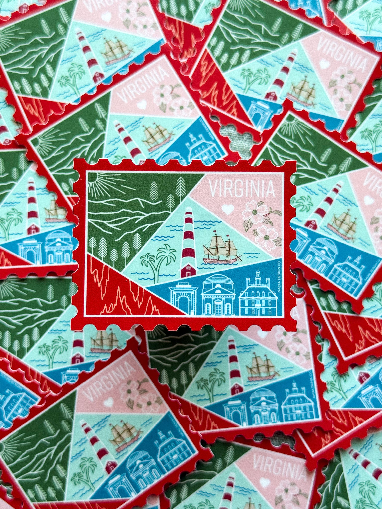 Virginia Stamp Sticker