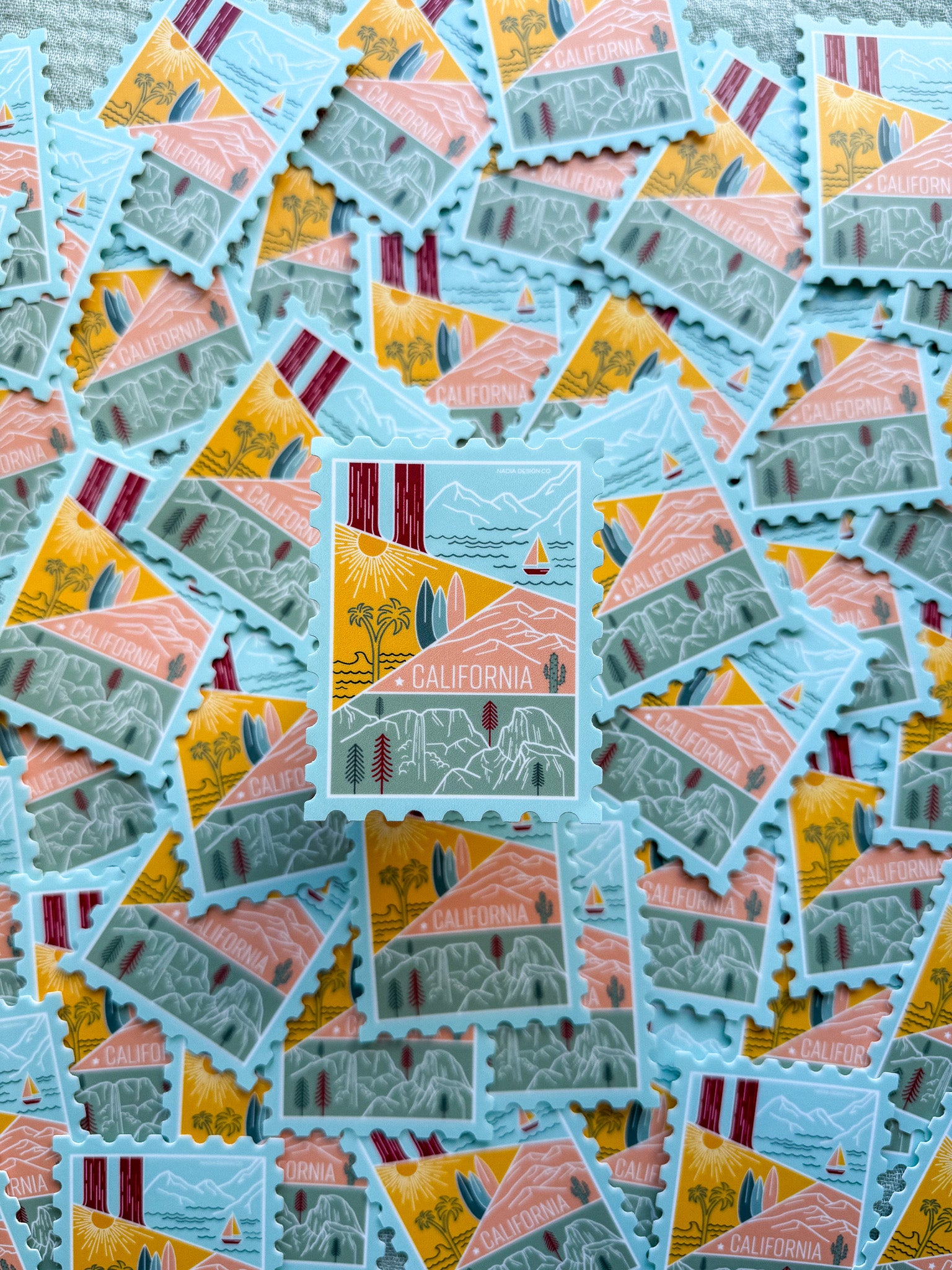 California Stamp Sticker