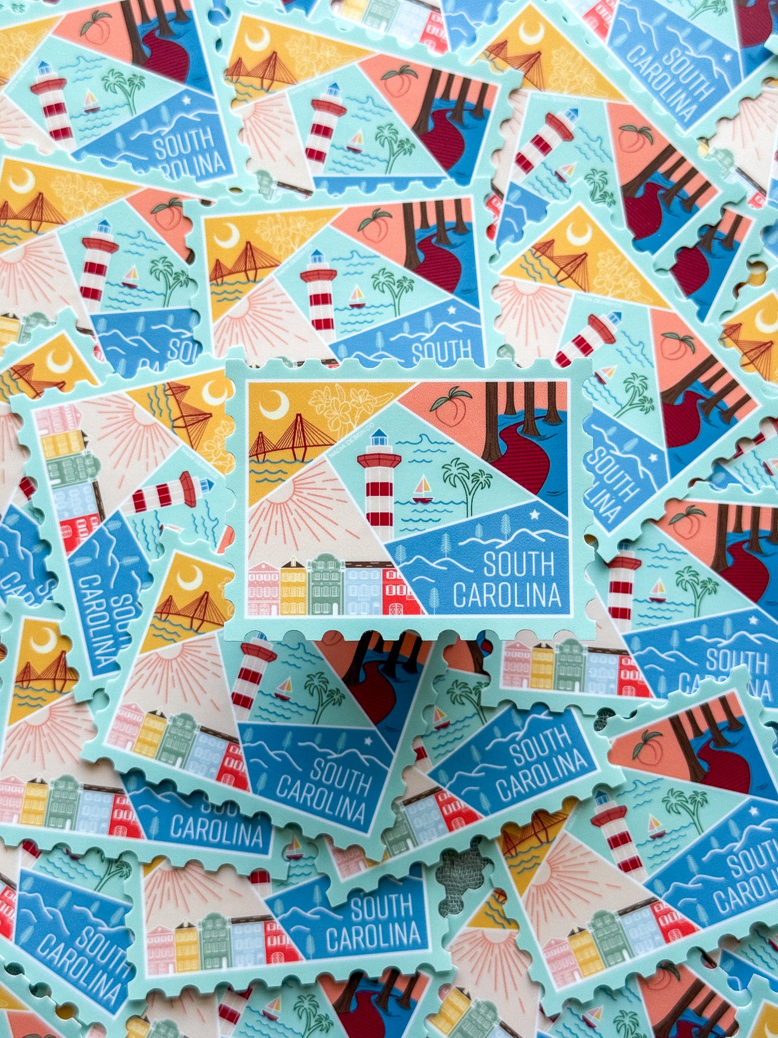 South Carolina Stamp Sticker