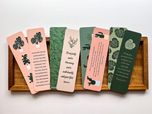 Plant Theme Bible Verse 4 Pack Bookmarks