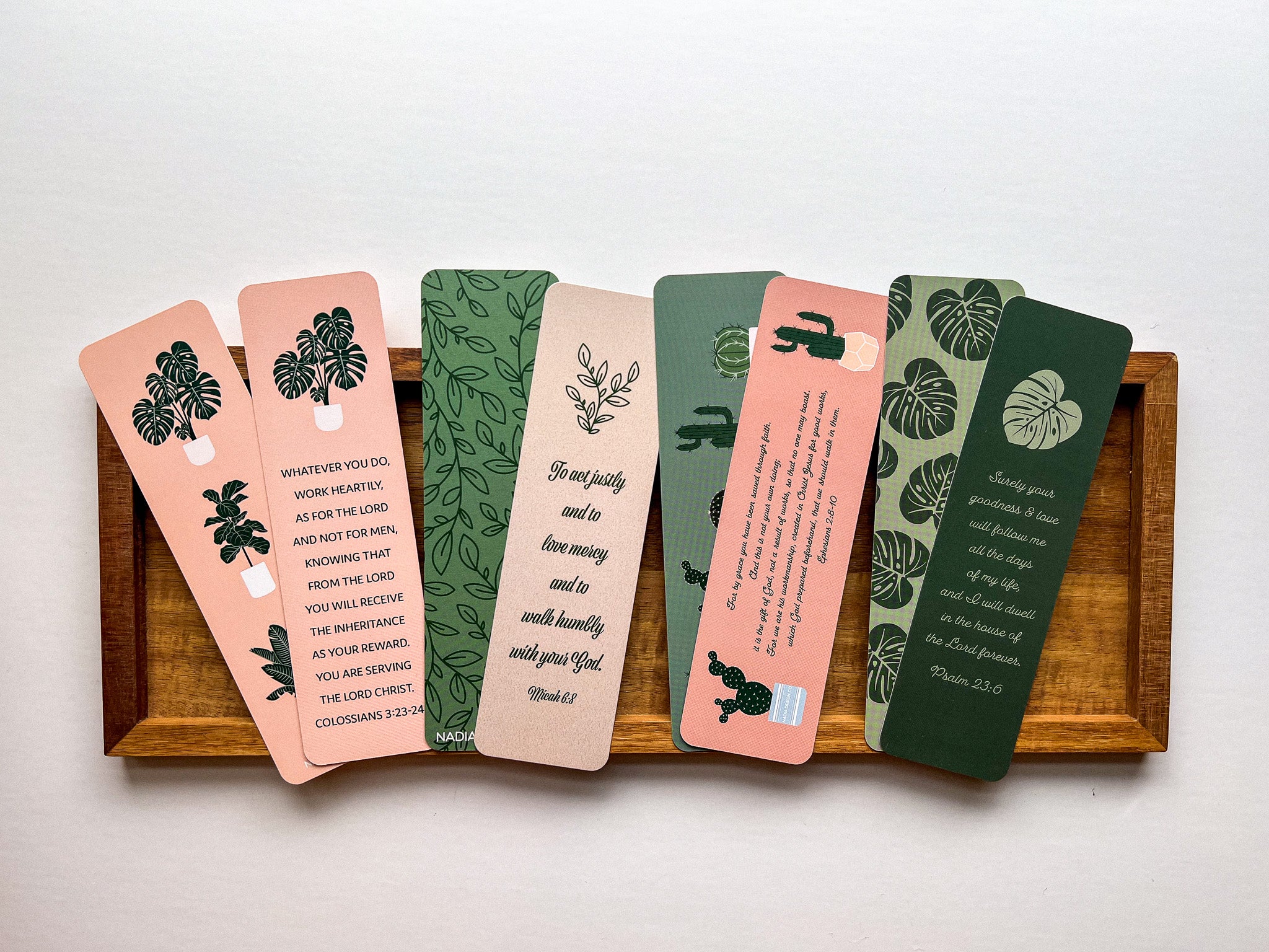 Plant Theme Bible Verse 4 Pack Bookmarks