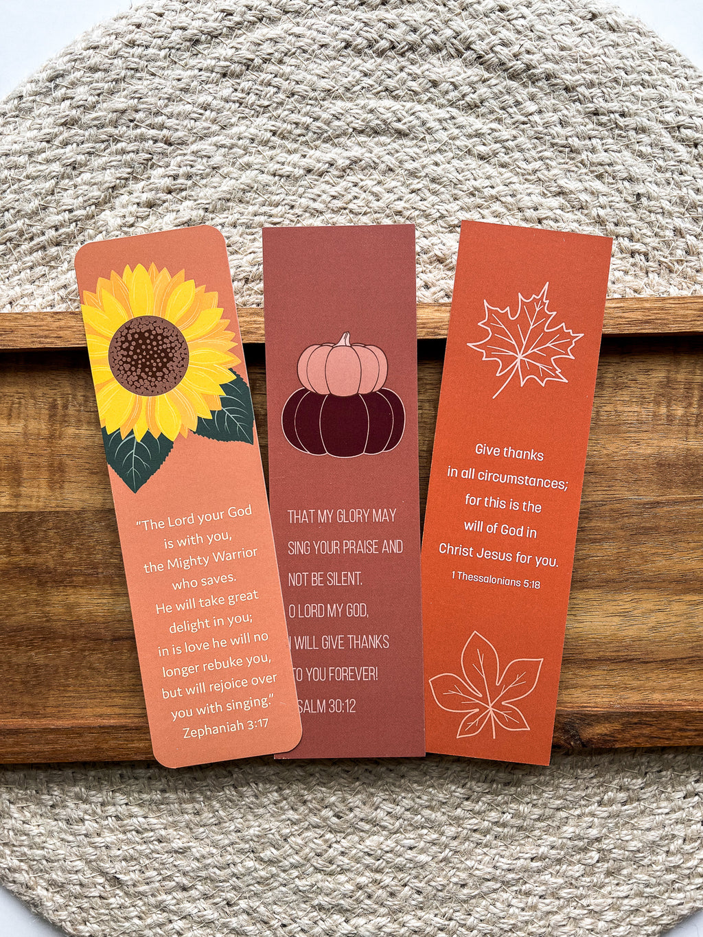 Fall Theme Bible Verse 3 Pack Bookmarks