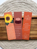 Fall Theme Bible Verse 3 Pack Bookmarks