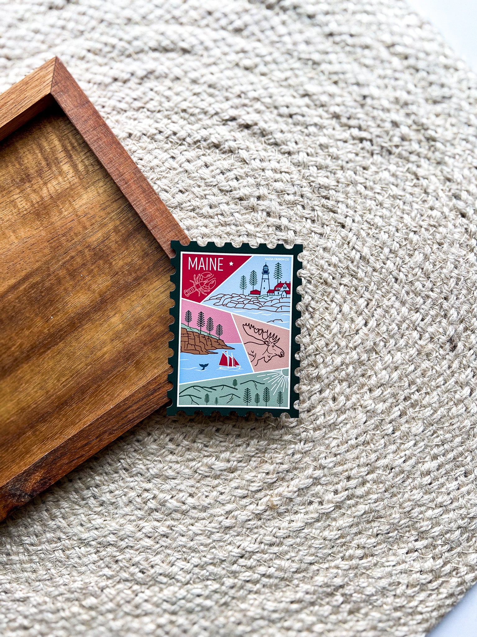 Maine Stamp Magnet