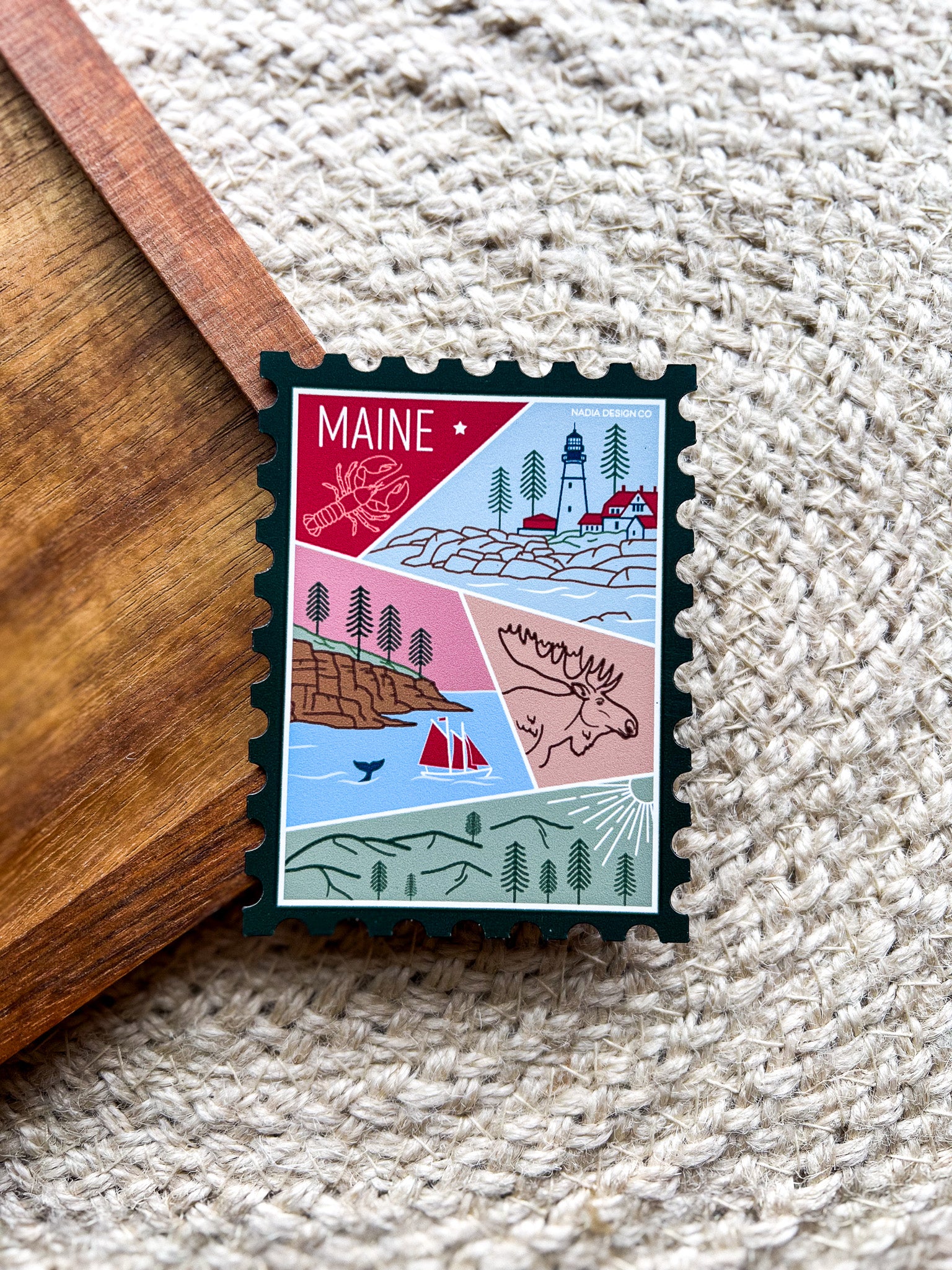 Maine Stamp Magnet