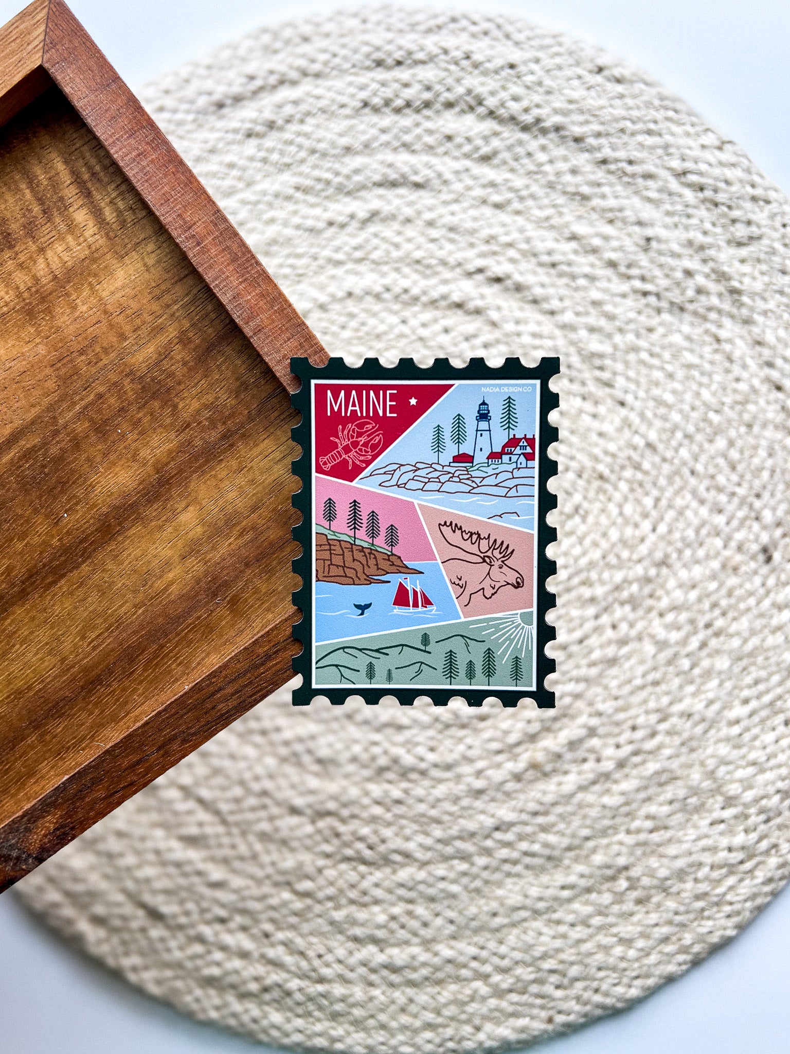 Maine Stamp Magnet