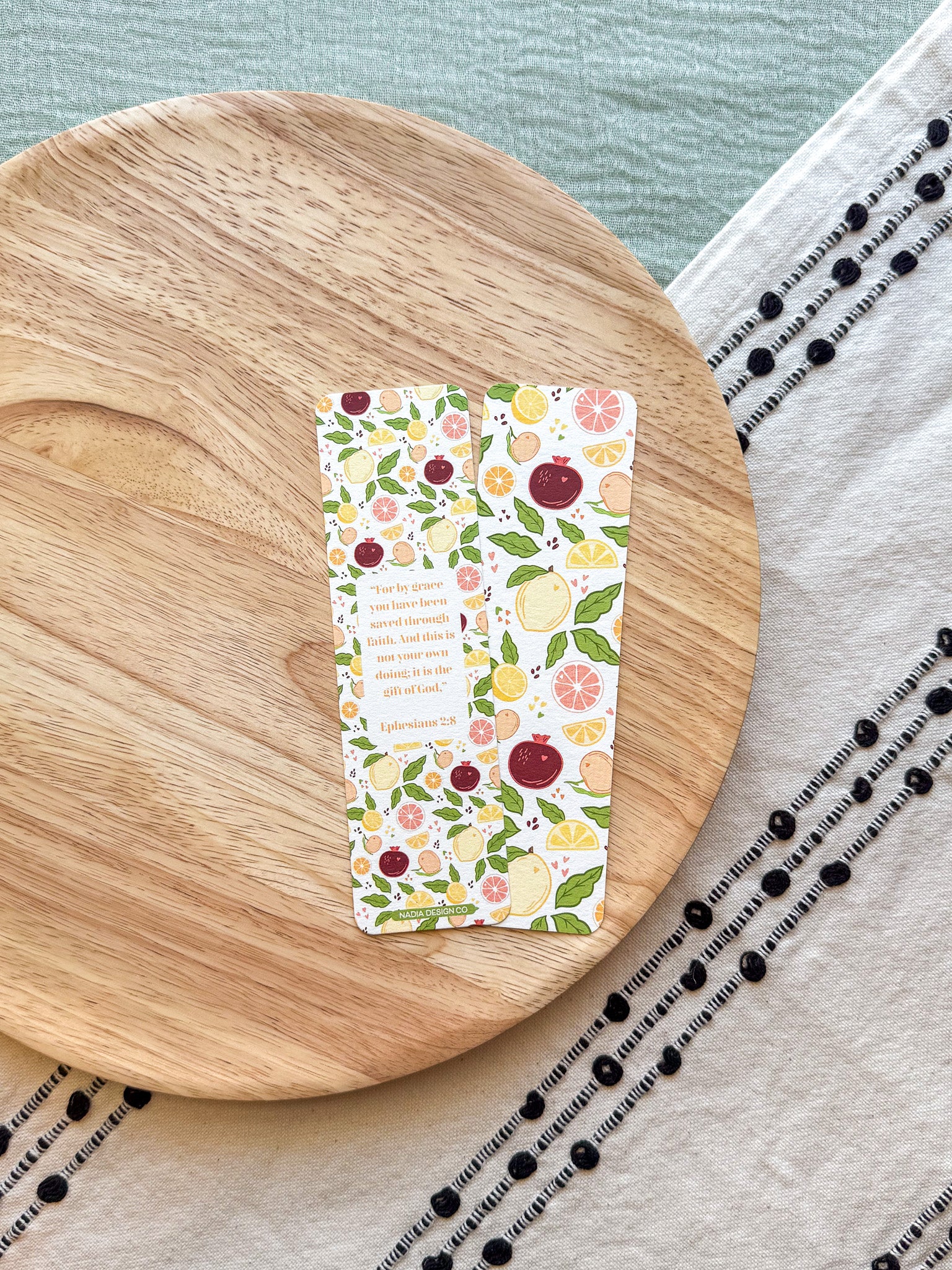 Fruit Ephesians 2:8 Bookmark