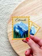 Colorado Mountains Stamp Magnet