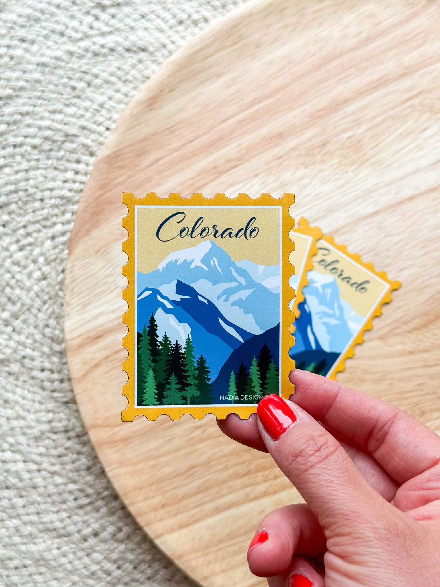 Colorado Mountains Stamp Magnet