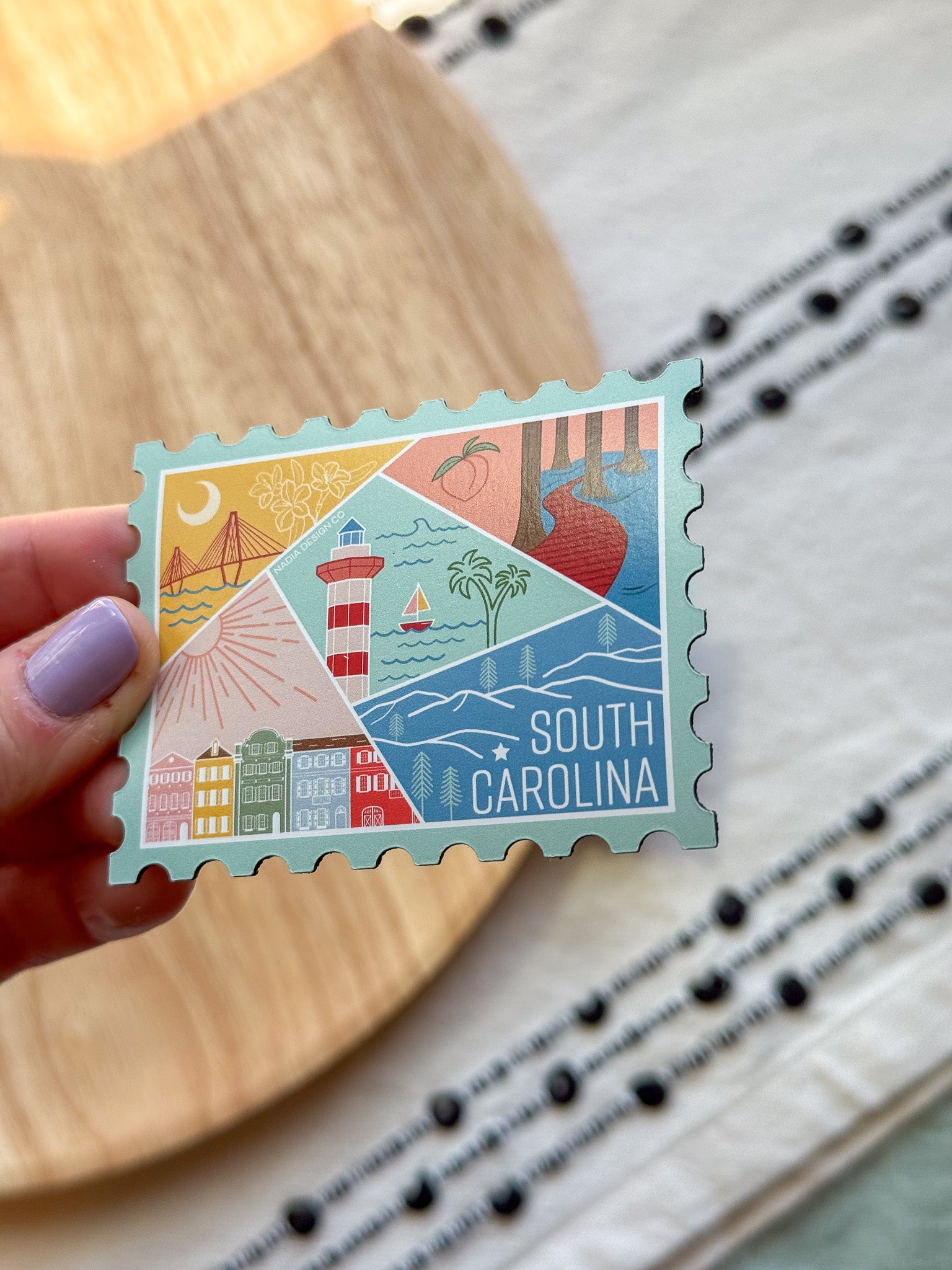 South Carolina Stamp Magnet