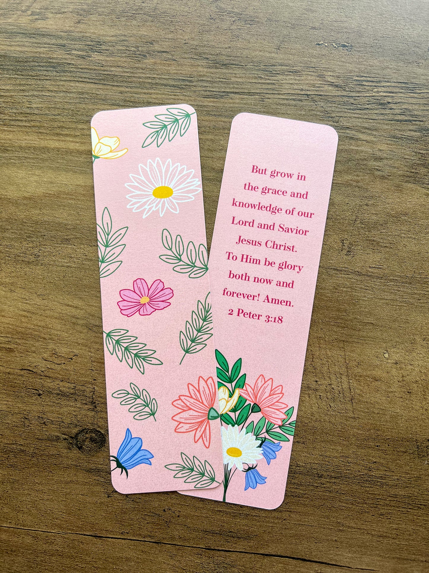 2 Peter 2:18 Floral Bookmarks