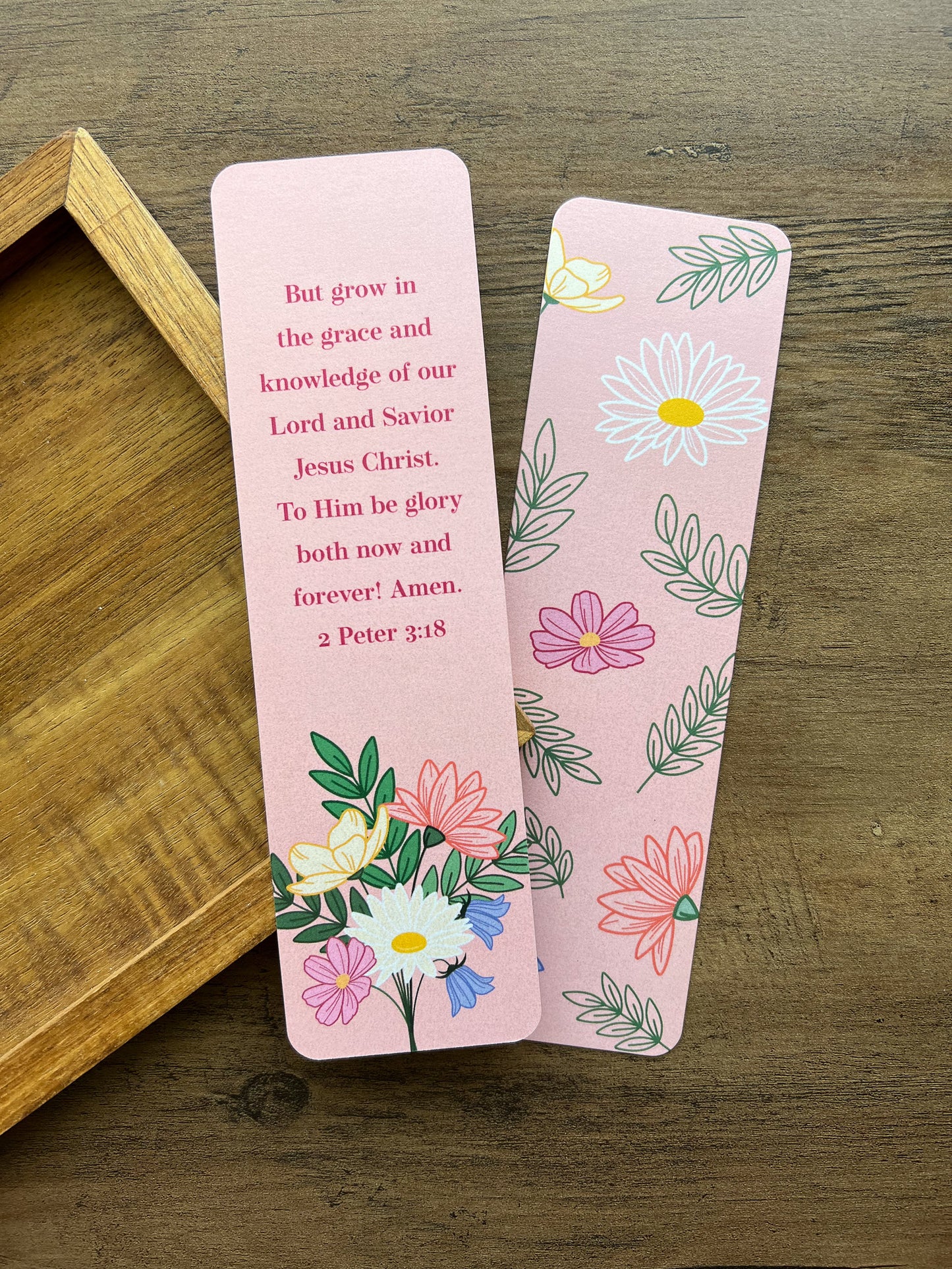 2 Peter 2:18 Floral Bookmarks