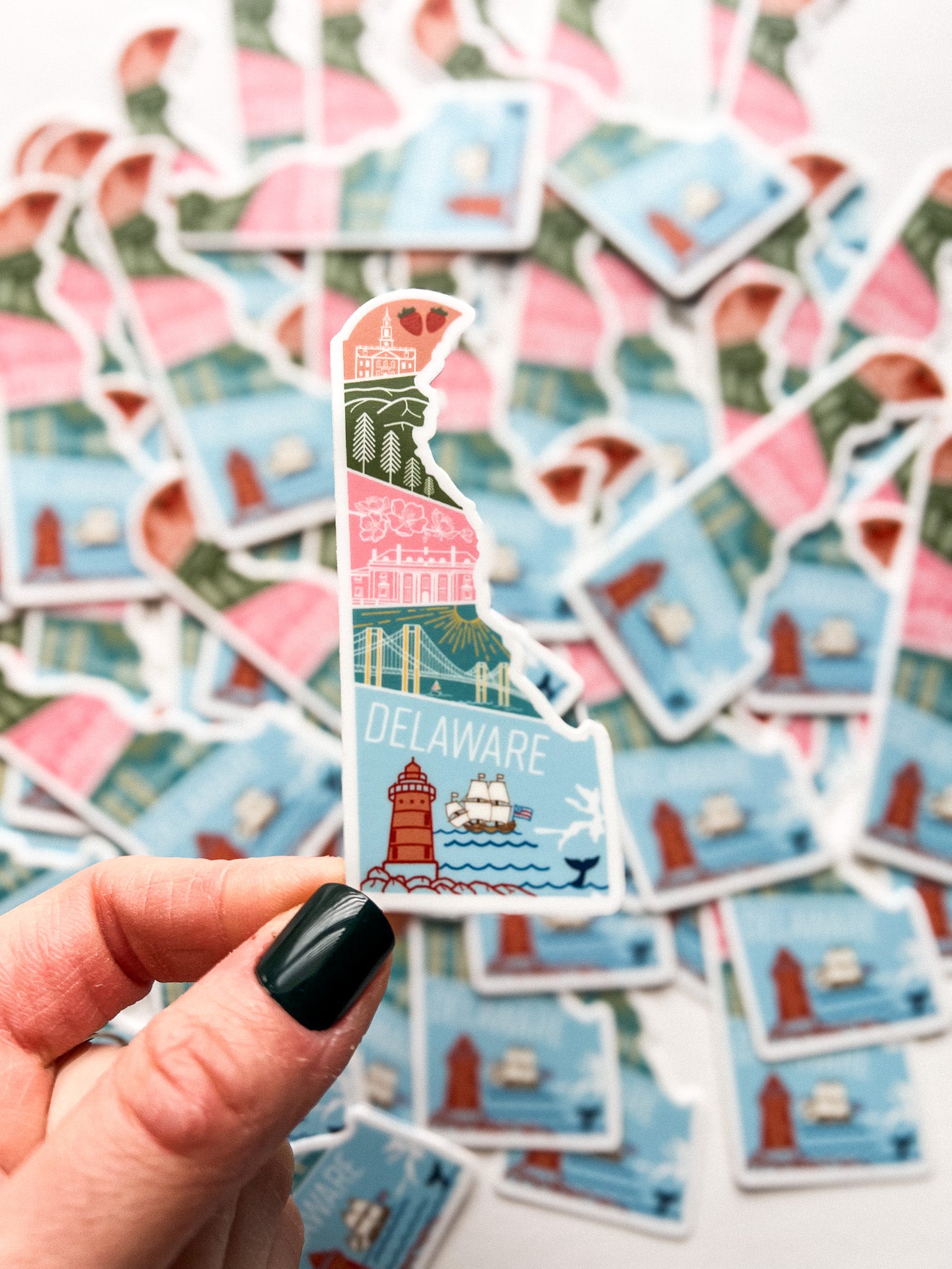 Delaware State Geometric Sticker