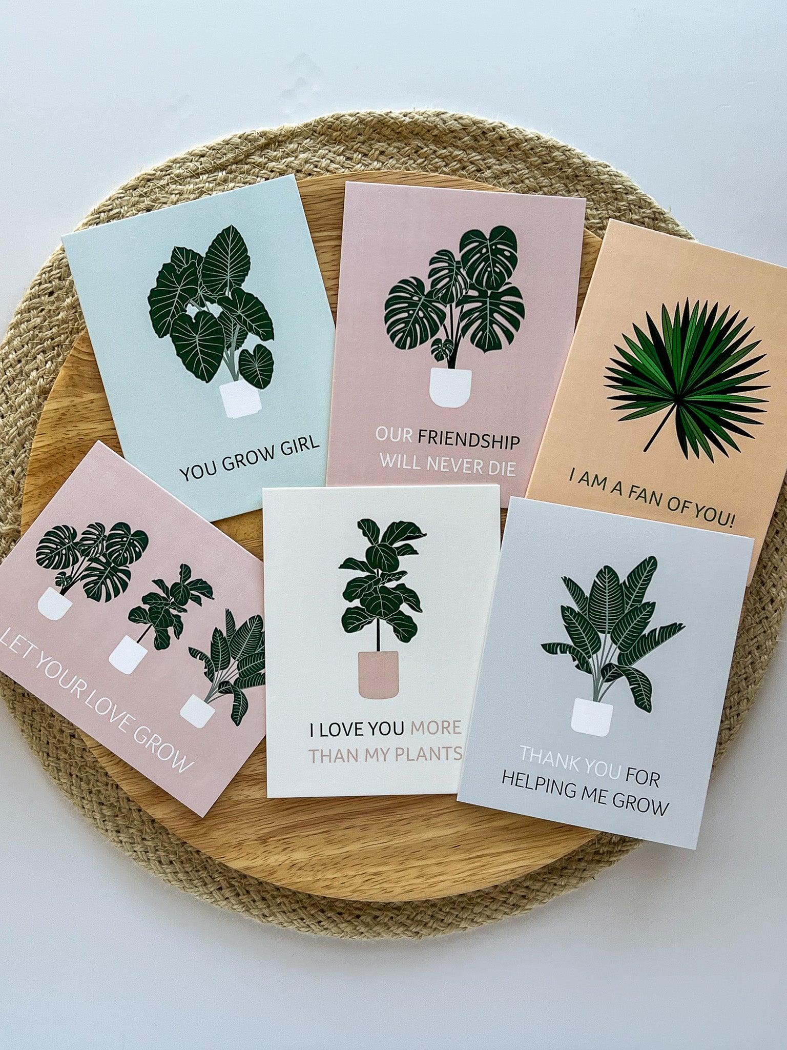 indoor plant puns Plant Puns Greeting Cards Set of 6 – Nadia Design Co