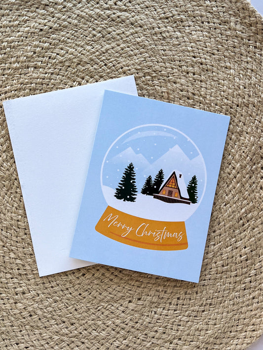 Merry Christmas Snowglobe Card