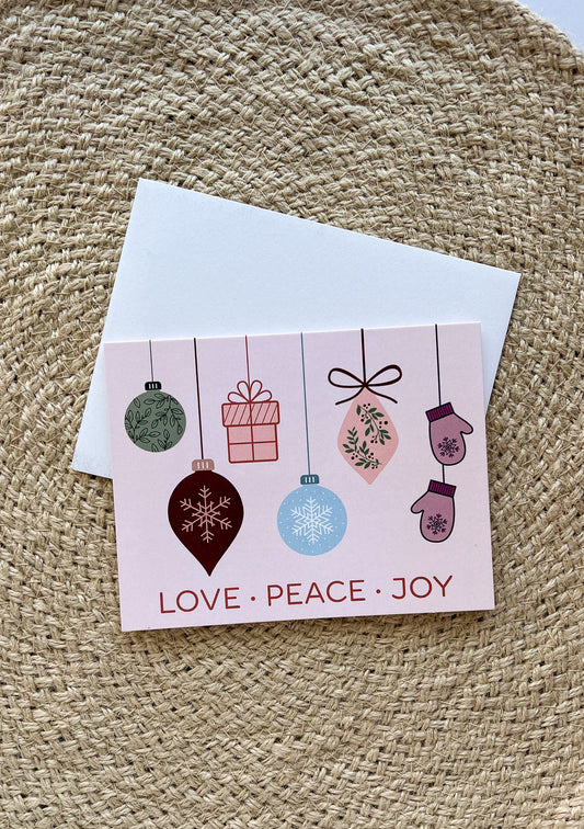 Love Peace Joy Card